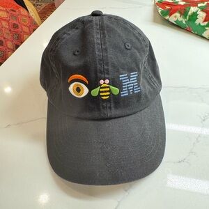 Unisex Black IBM Baseball Hat With Colorful Embroidery